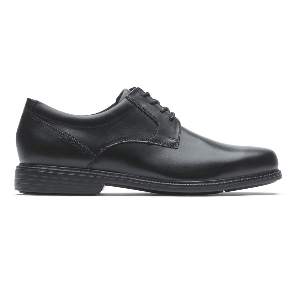 Rockport Oxfords For Mens Black - Charles Road Plain Toe - ZO1389027